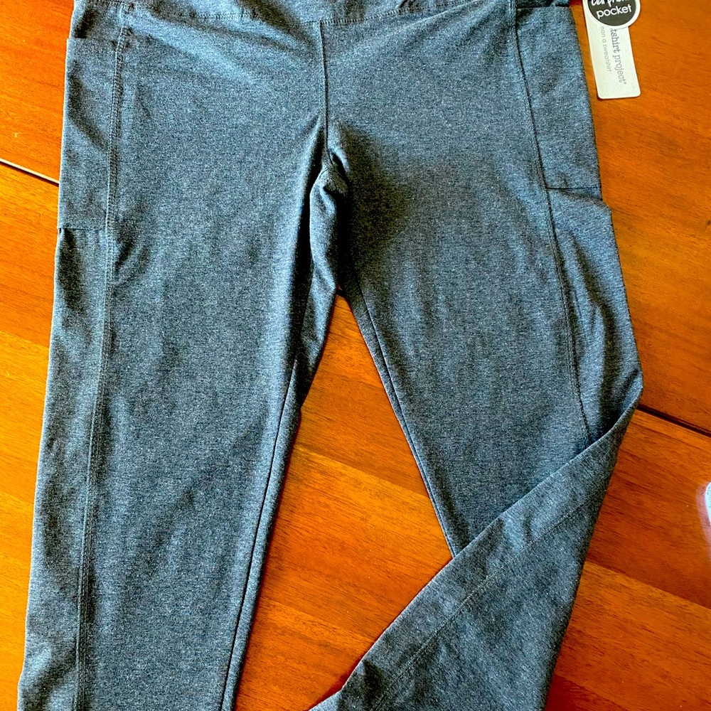 NWT the sweatshirt project yoga exercise Women’s Pant Sz XL Charcoal Grey 16x26